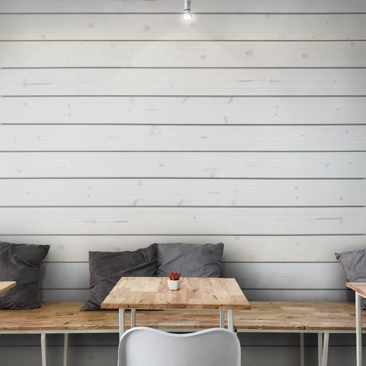 Ninth & Vine - Wholesale Decorative Panel - Slatwall - Whitewash (Set of two 24" H X 48" L Panels)5