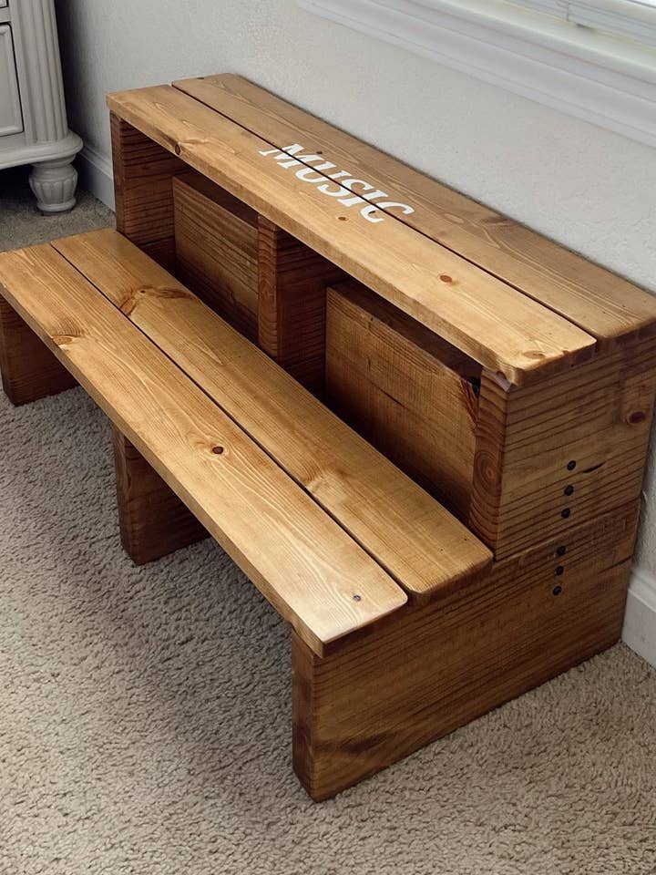 Custom Double Trouble Step Stool for wholesale by The Wooden Step Stool