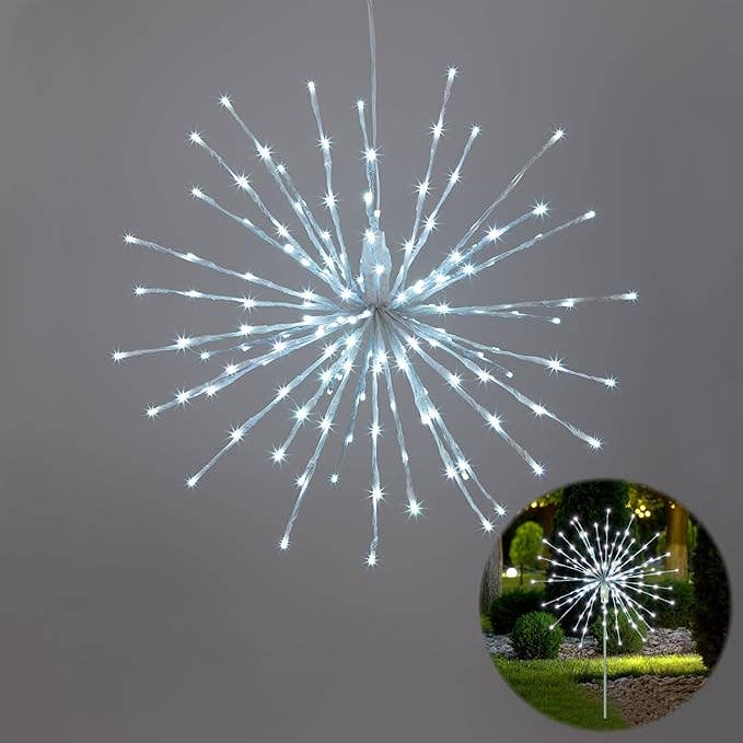 LIGHTSHARE - Wholesale Outdoor/Lawn Light - Starburst Light Lighted Ball LED Firework Lights White Twink39