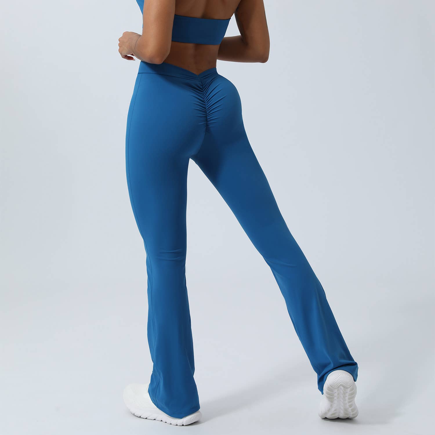 Sodalemon - Vente Pantalon de sport – femme - Legging de yoga pour femme à taille croisée et jambes évasées1