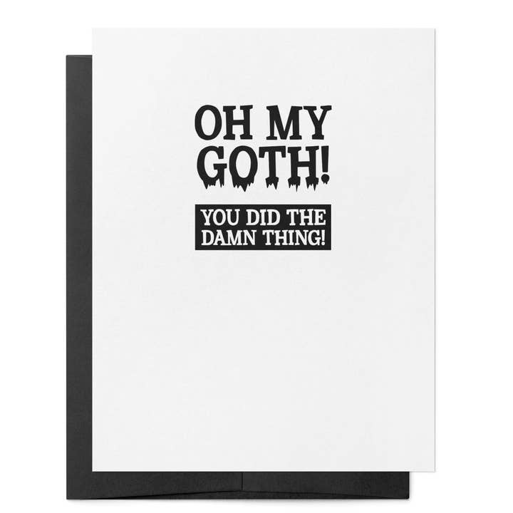 Oh mio Goth | Biglietto di Auguri per una Celebrazione Gotica Spettrale per la vendita all'ingrosso da parte di That Queer Card Co