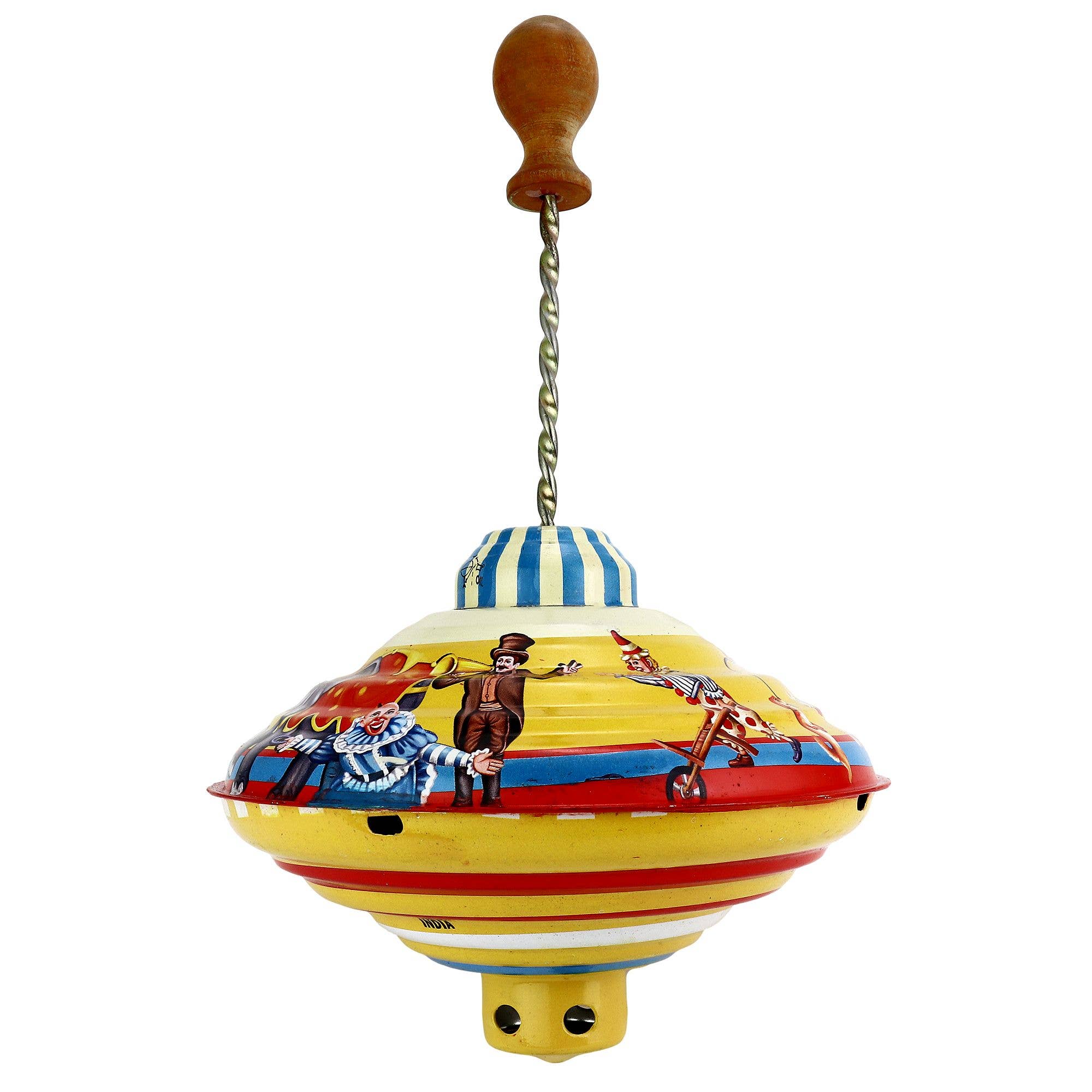 Tribal Trade GmbH - Wholesale Decorative Figurine - Tin toy gyro hum gyro pump gyro large yellow2
