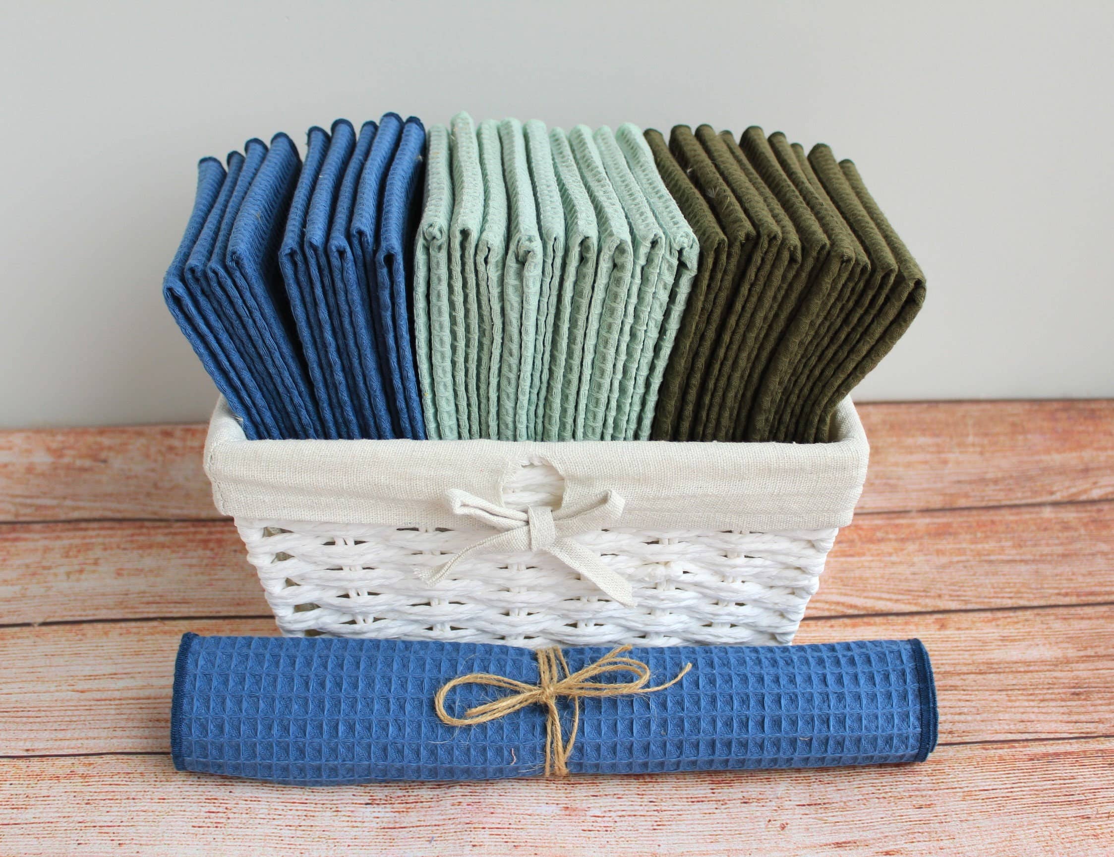 Bloom Pads – Engroshandel Køkkenhåndklæde – Små vaffel håndklæder 5-pak, køkkenklude/ vælg farve6