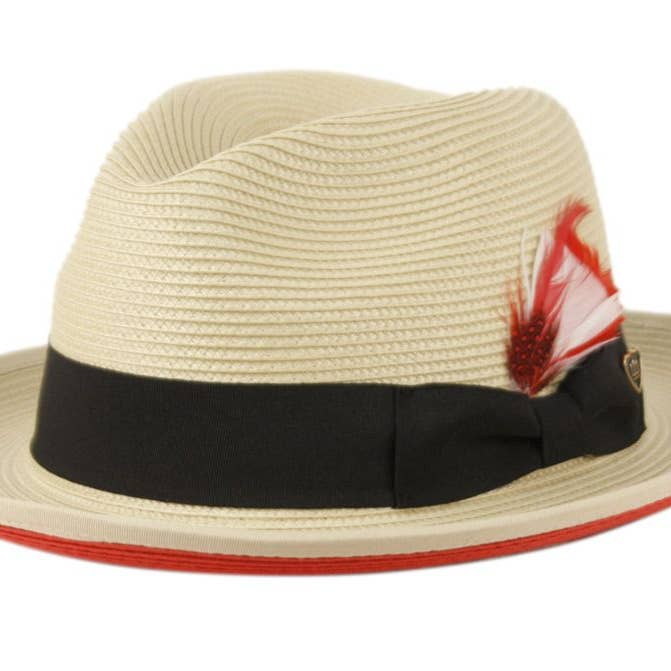 Epoch hats - Wholesale Fedora - Unisex - Polybraid Two Tone Fedora Hats with Grosgrain Band 7