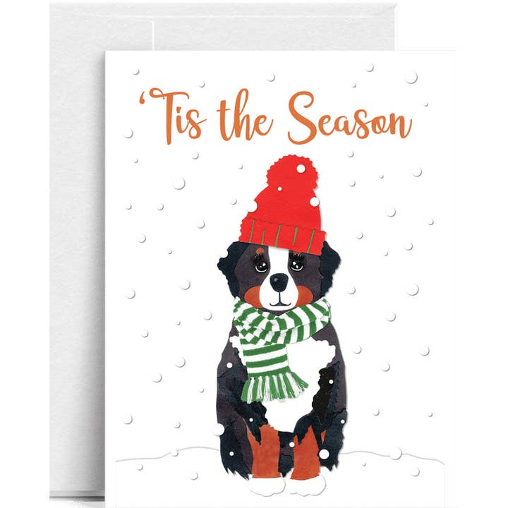 "Bernese Mountain Dog 'Tis The Season" – Boxed 8-Pack for wholesale by Lilybart LLC