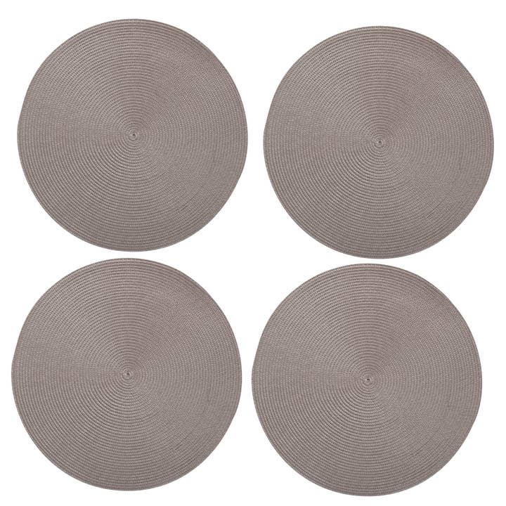 tag - Wholesale Placemat - Round Woven Placemats Set of 4 - Gray