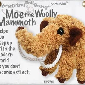 Moe the Woolly Mammoth String Doll Keychain for wholesale by Kamibashi