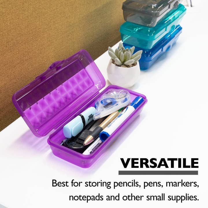 BAZIC Products - Wholesale Pencil Case/Pouch - 8" LUCENT Pencil Case Organizer Box