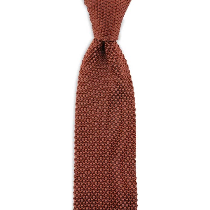 Sir Redman Knitted Tie - Rust brown for wholesale by Sir Redman