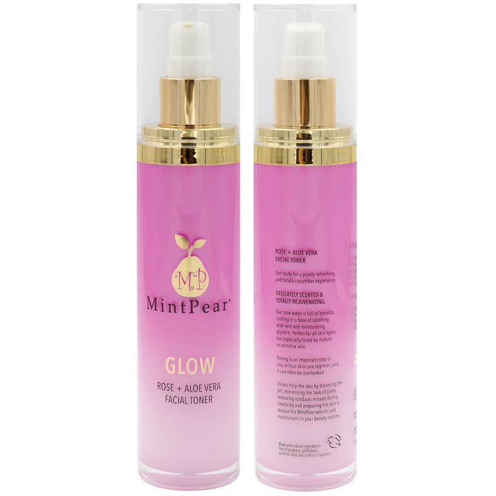 Glow Rosewater and Aloe Vera Facial Toner for wholesale by MintPear
