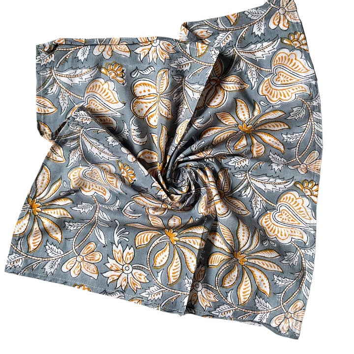 Annahmol - Wholesale Bandana - Women's - Hand Block Printed Cotton Bandana: Assorted Prints :20 Inch9