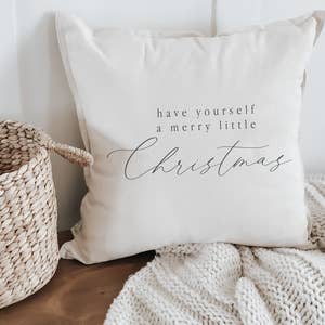 Have yourself a top merry little christmas pillow