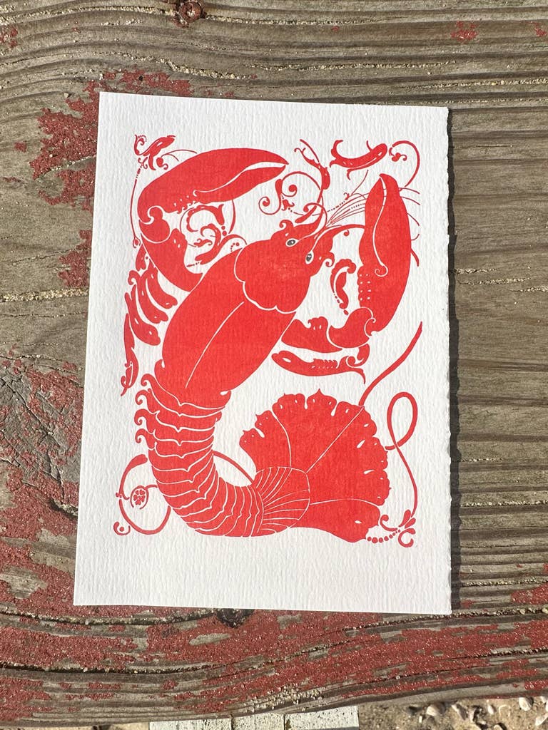 Saturn Press - Wholesale Everyday Greeting Card - Lobster1