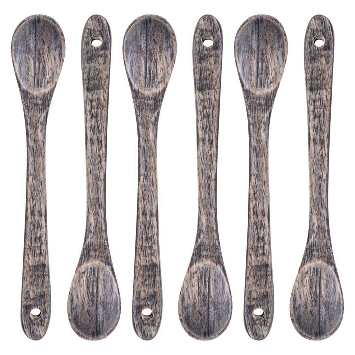 Gray Wood Tasting Spoons for wholesale by Karma