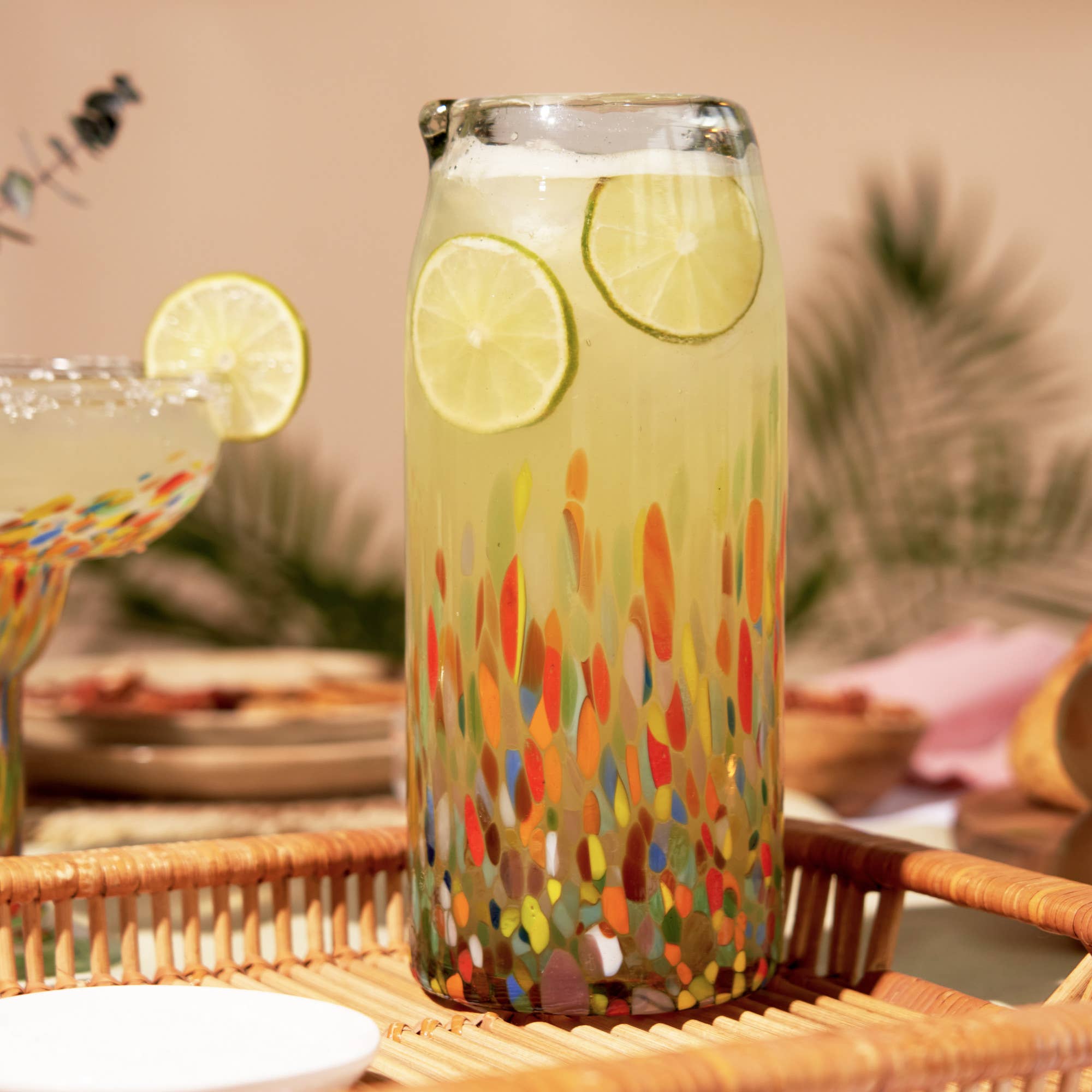 Twine - Wholesale Pitcher - Segunda Vida Artistico Hand Blown Recycled Glass Pitcher2