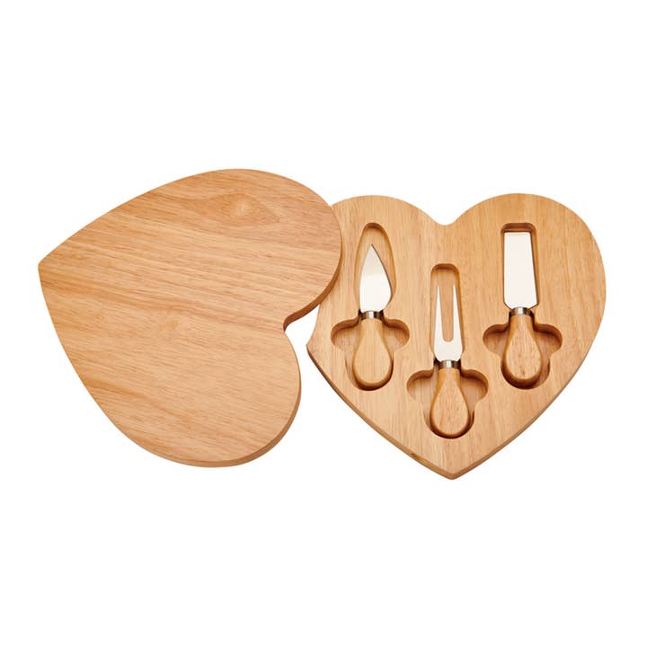 Creative Gifts International Inc. - Vendita all'ingrosso Taglieri per formaggio - Set tagliere per formaggi e coltelli da formaggio a forma di cuore