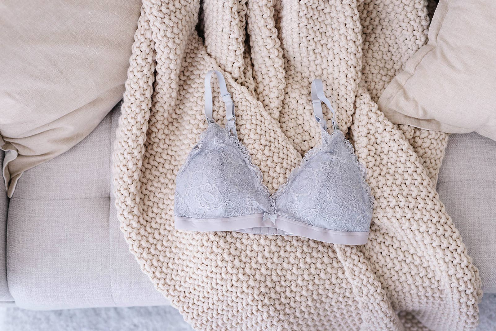 Gris Francés Bralette de lactancia de encaje (gris francés) de venta al por mayor en Faire8