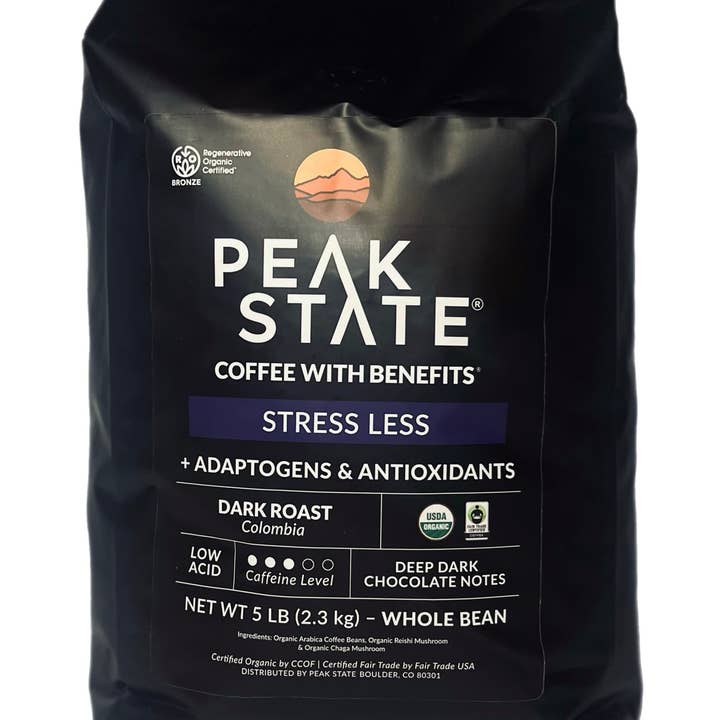 Peak State - Wholesale Coffee Beans - Whole Bean Mushroom Coffee - Bulk Beans