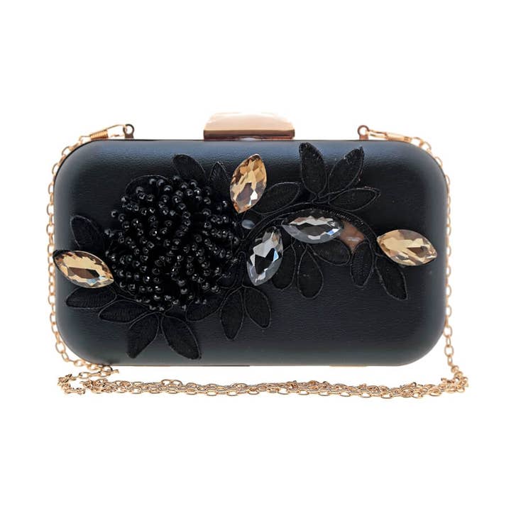 Flormoda - Wholesale Clutch Bag - Women's - Paola Black Clutch Bag0