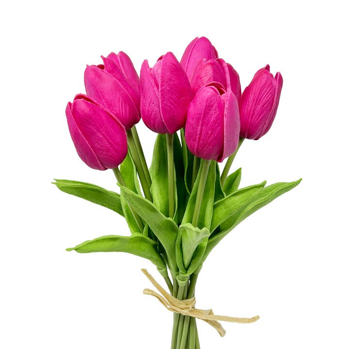 Sun Decorer - Wholesale Artificial flowers - Artificial Real Touch Tulip Stems (Bunch of 10)6