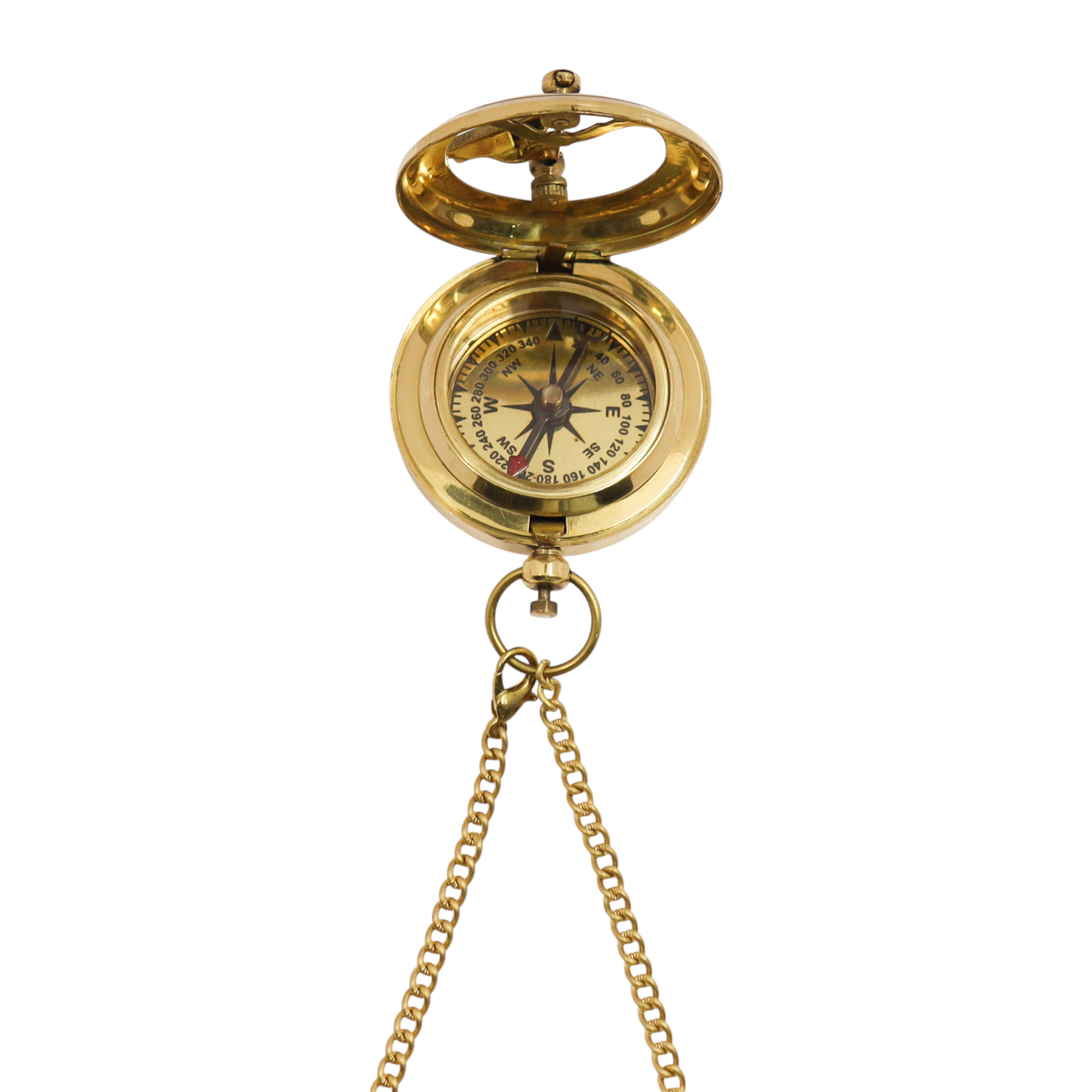 Dollond & Co. - Wholesale Navigational Compass - Custom 2-inch Brass Pocket Sundial Compass with Wooden Box7