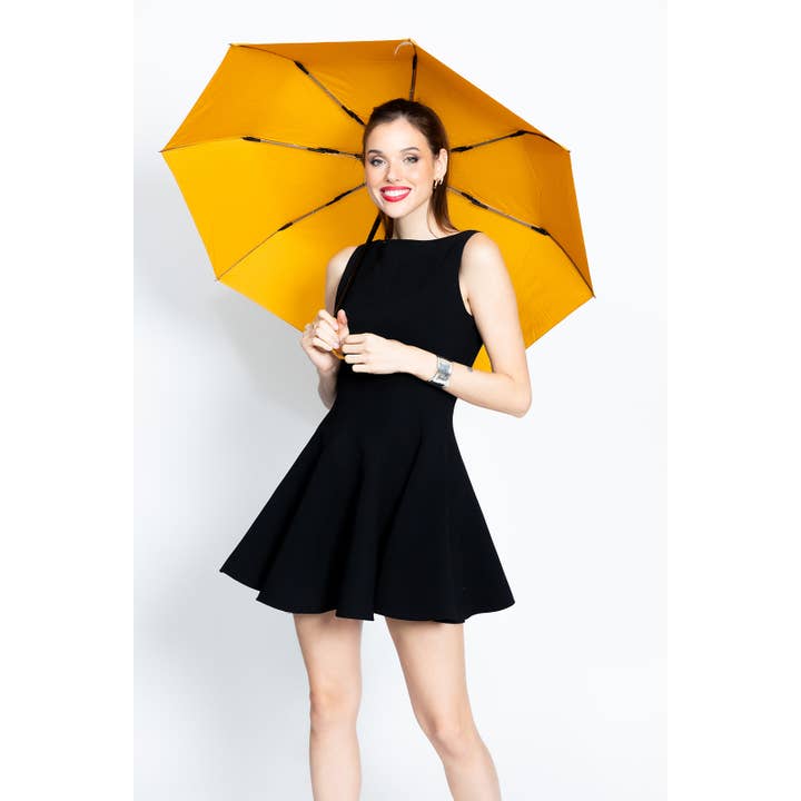 SMATI - Vente Parapluie – unisexe - Parapluie écologique compact automatique Moutarde