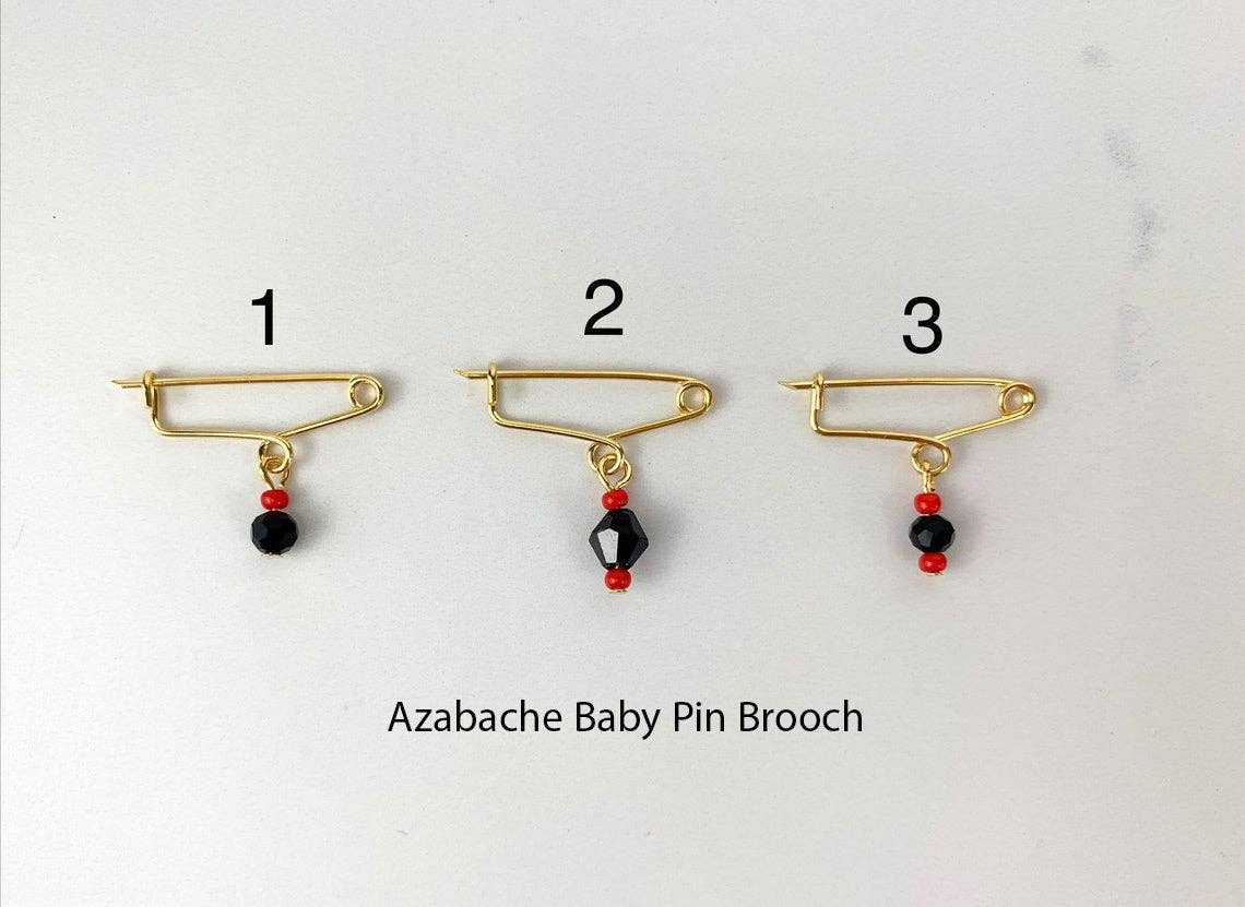 Luxus Accessories - Wholesale Brooch - 18k Gold Filled Azabache Baby Pin Brooch or Bracelet0