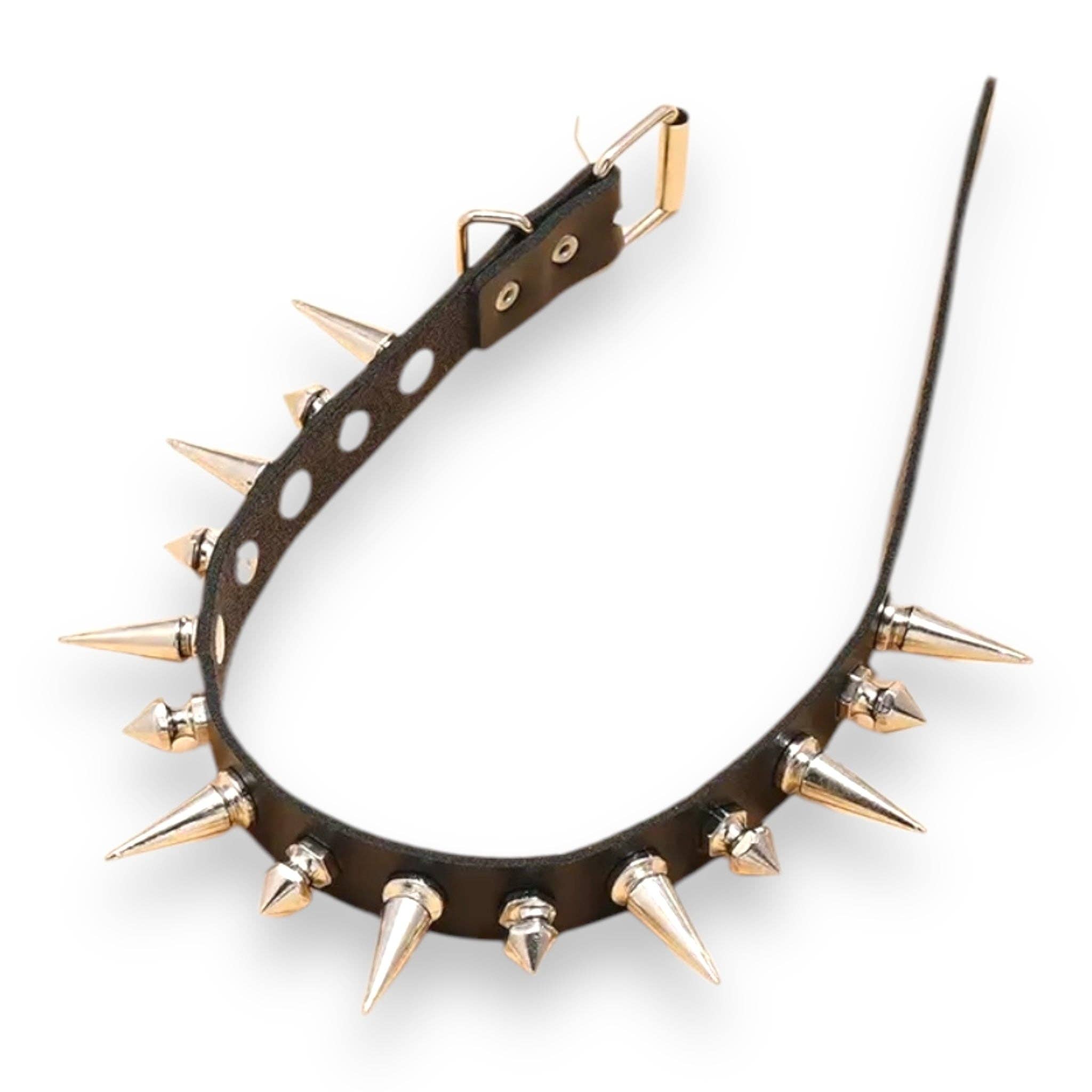 Kinky Pleasure - Wholesale Choker/Collar - Kinky Pleasure - T158 - Extreme Spiked Choker11
