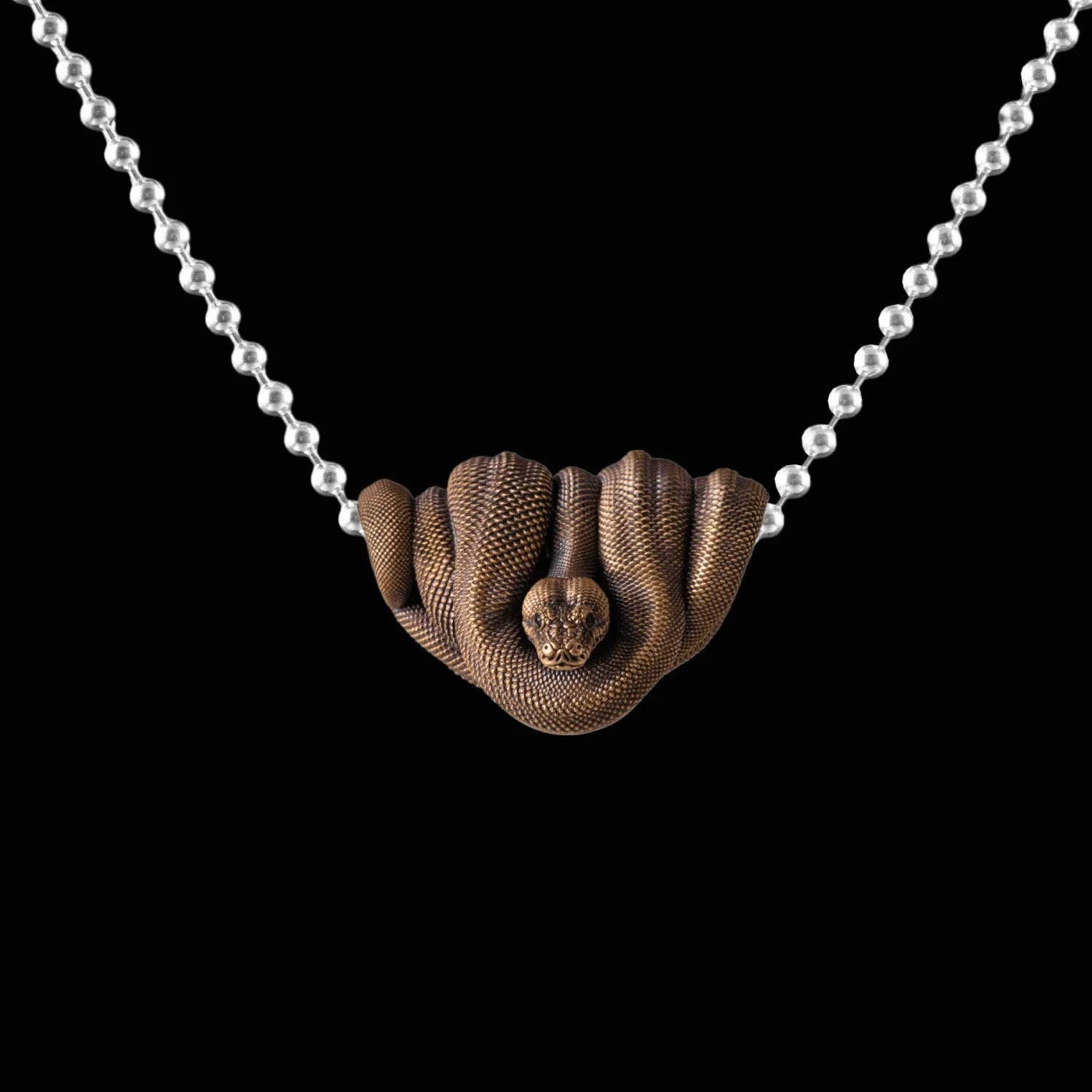 Coppertist.wu - Wholesale Individuele bedel/hanger - Smaragdgroene Boomslang Hanger【Verzending over 4 weken】10