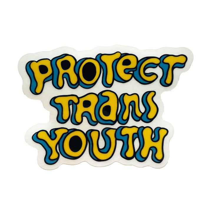 Protect Trans Youth Sticker for wholesale by Transfigure Print Co.
