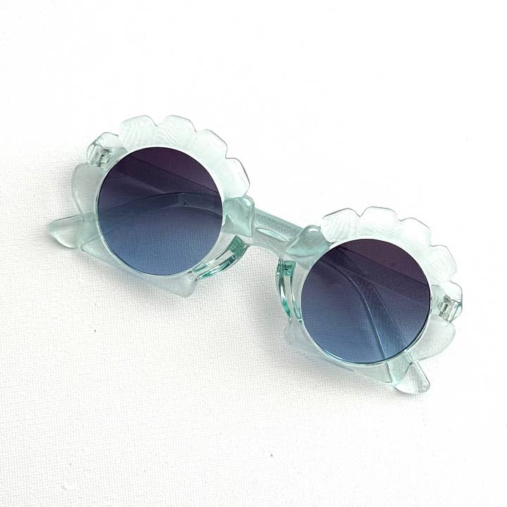 Lunettes de soleil sirène coquillage fille bleu pour la vente par iconic mi