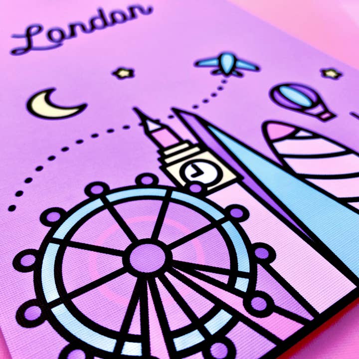 CoconuTacha - Wholesale Art Print - London Skyline Art Print1