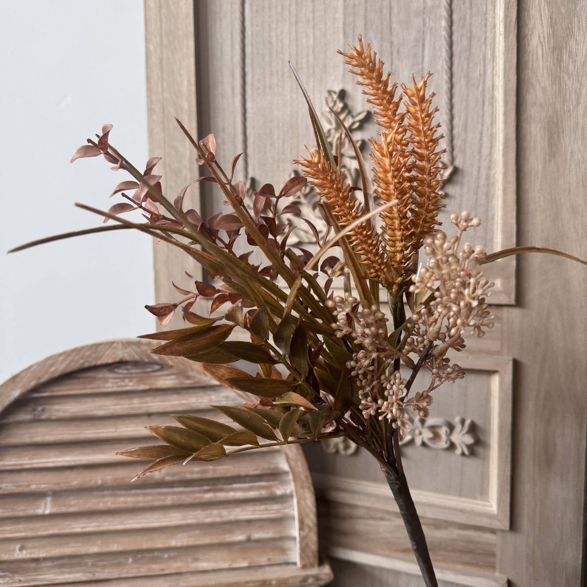 Sweet Home Deco - Wholesale Artificial flowers - Faux Seeded Eucalyptus Baby's Breath Wheat Grass, Fillers   1