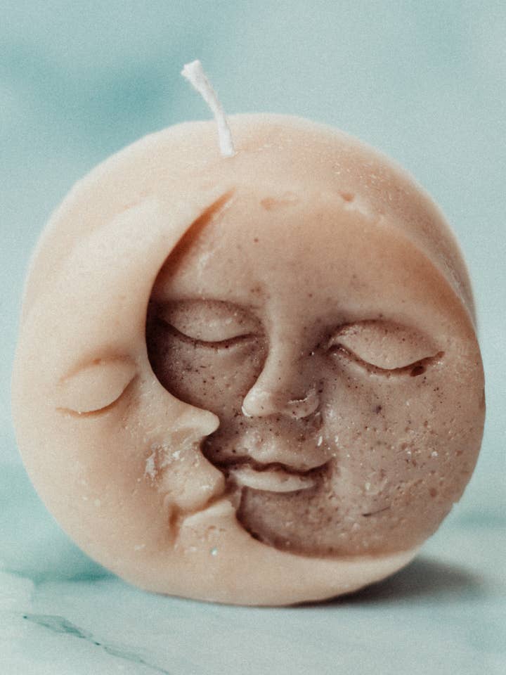 Sun & Moon - Bougie non parfumée pour la vente par Creative Cliche Candle Co.