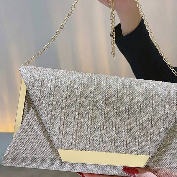 ShieldChic - Wholesale Clutch Bag - Women's - Chains Contrast Color Sequined Split-Joint Evening Bags&Clutches2