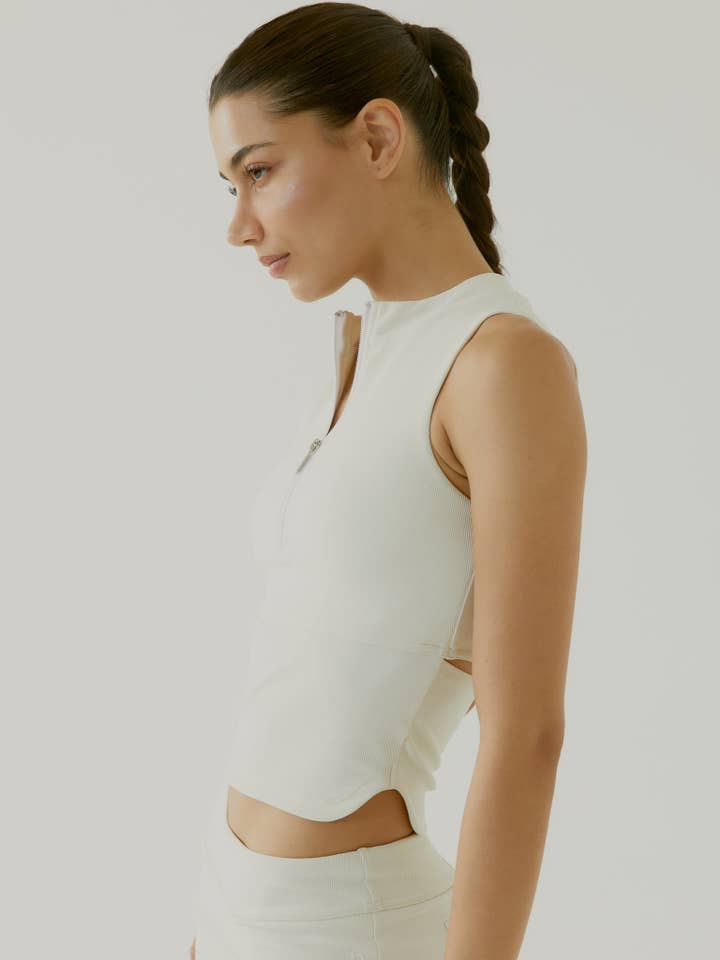 Bov active - Wholesale Athletic Top - Women's - Harper Top - Cream1