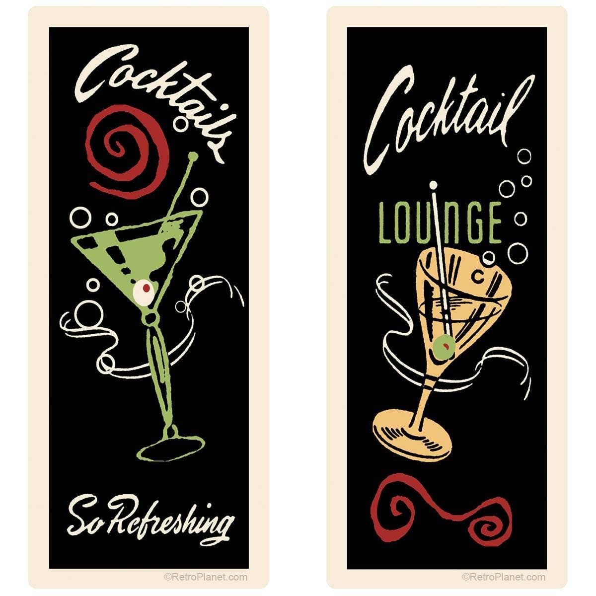 RetroPlanet – wholesale Wall decal/stickers – Cocktail Lounge Wall Decal Set of 20