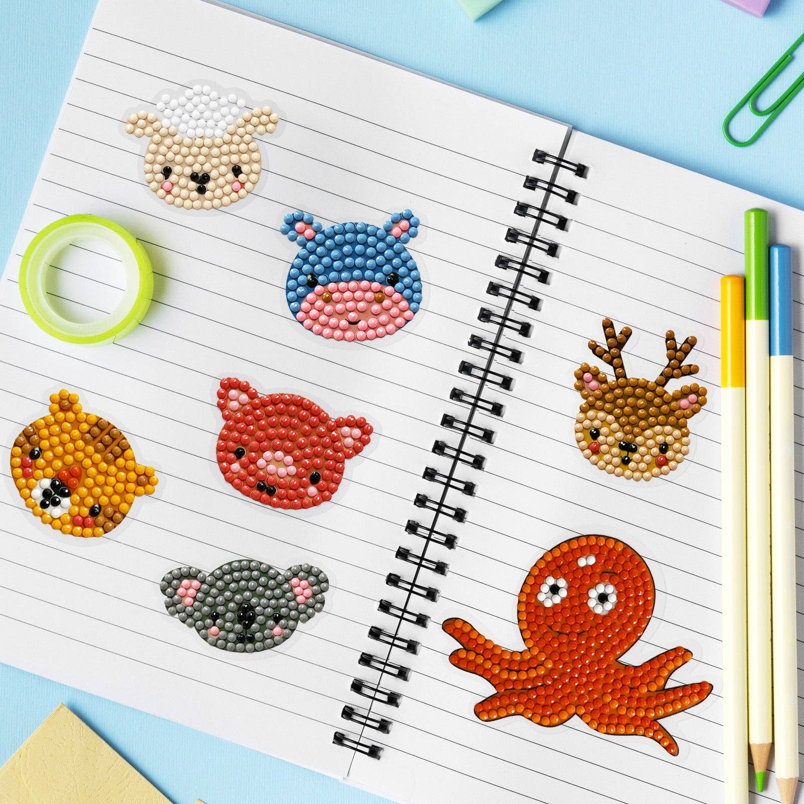 Wrapables.com - Wholesale DIY Craft Kit - Wrapables 5D Gem Painting Diamond Art Kits, 44pc Animals3