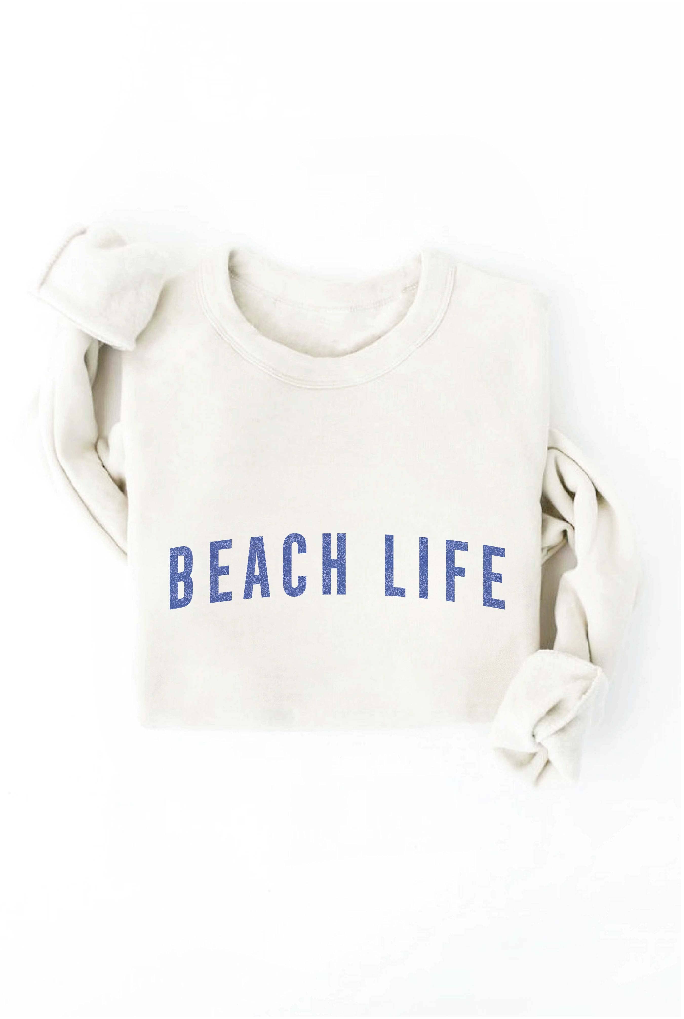 OAT COLLECTIVE - Vendita all'ingrosso Felpa stampata - Donna - Felpa con stampa BEACH LIFE15