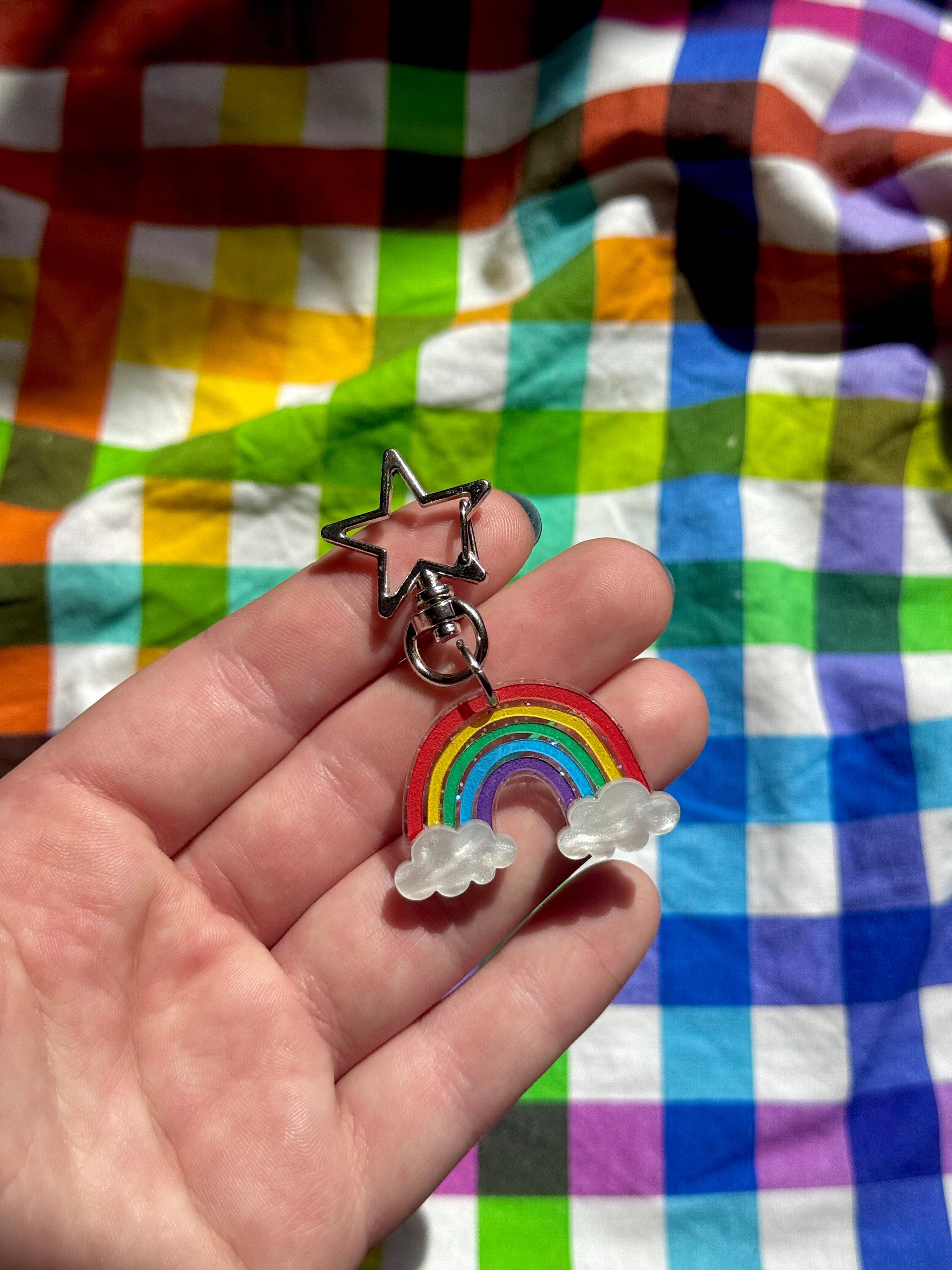 Gees Jewellery – wholesale Keychain – Women's – Rainbow Clouds1
