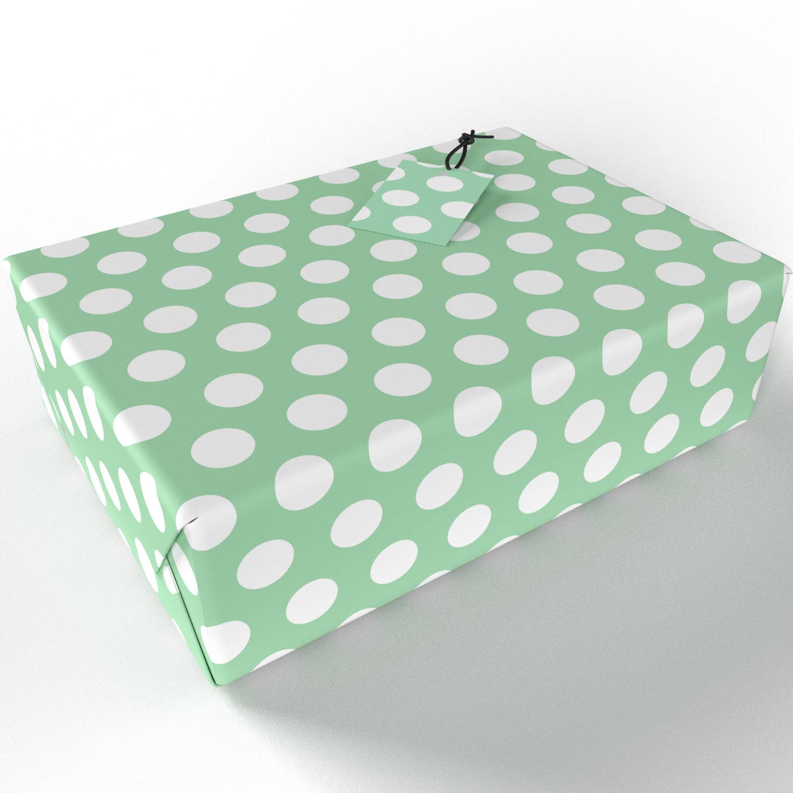 Re-wrapped – wholesale Flat wrap – Polka Dot Green Wrapping Paper • ECO Friendly • UK Made1