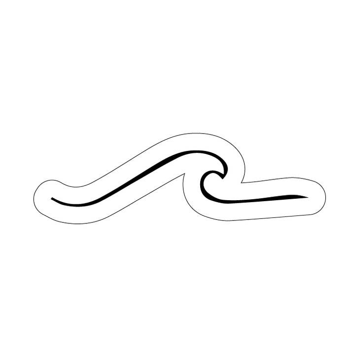 Adesivo in vinile Simple Wave per la vendita all'ingrosso da parte di MOJA