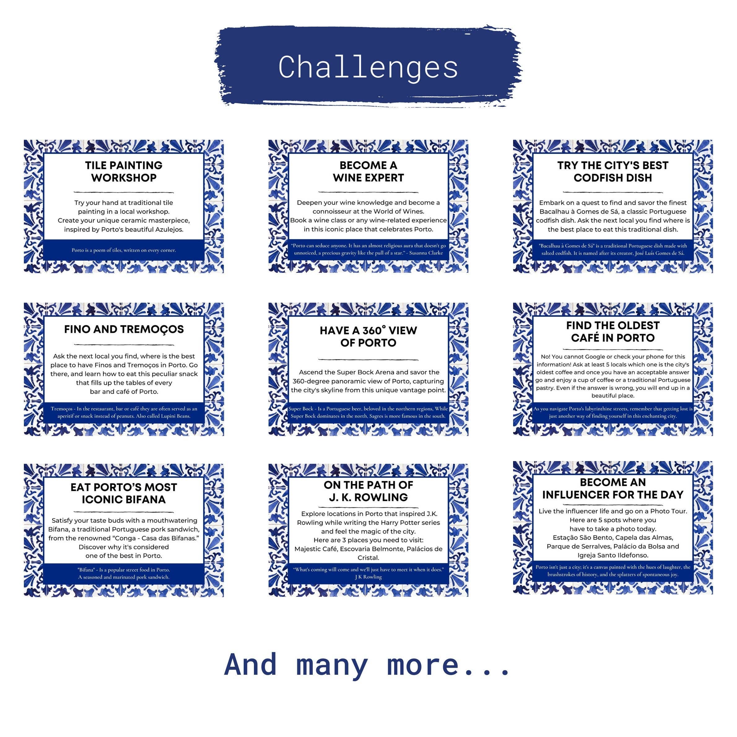 Travel Challenges – wholesale Card game – Travel Challenges - Porto Edition3