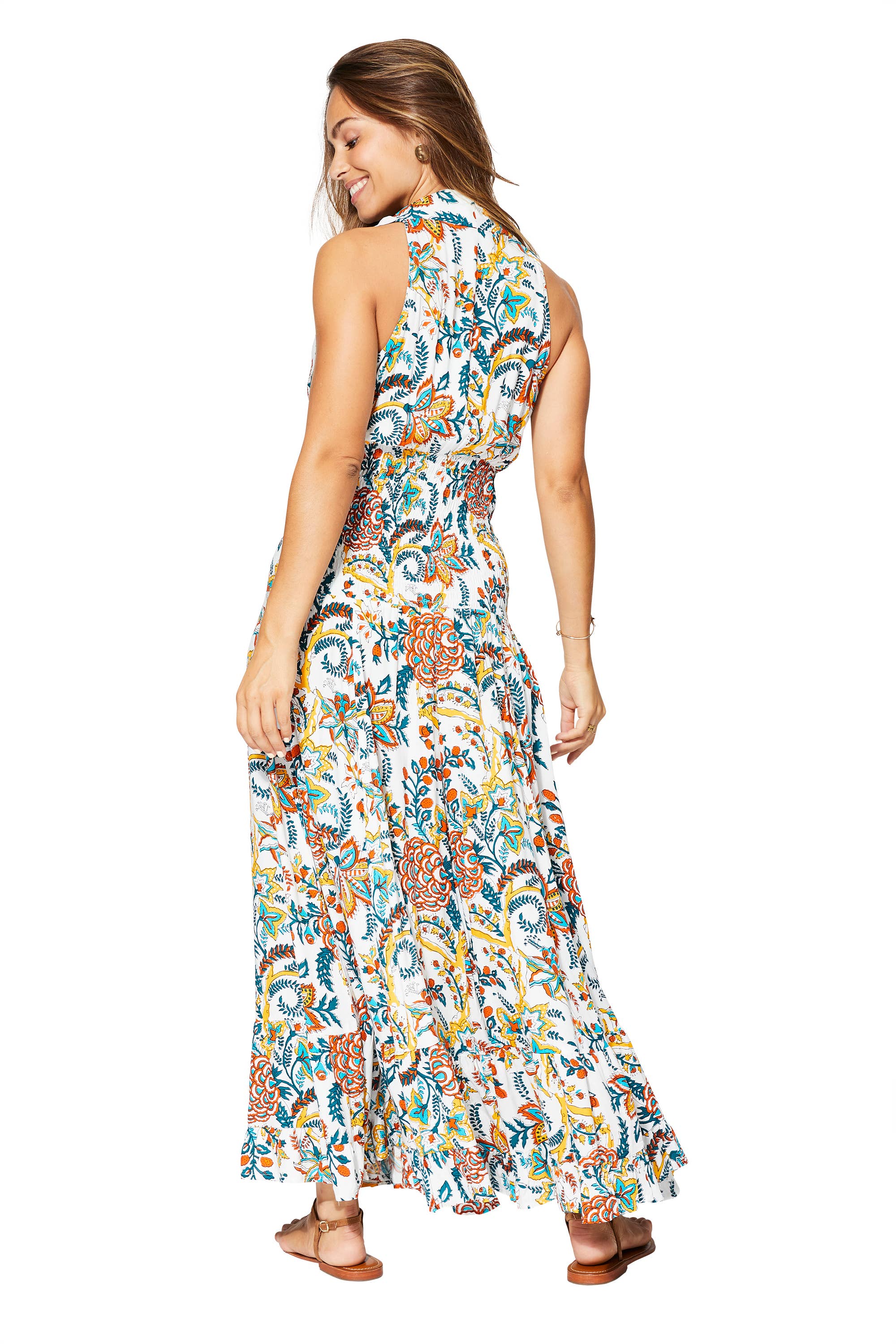 Aller Simplement - Wholesale Dress - Women's - MAXIV0119B SLEEVELESS LONG SUMMER DRESS1