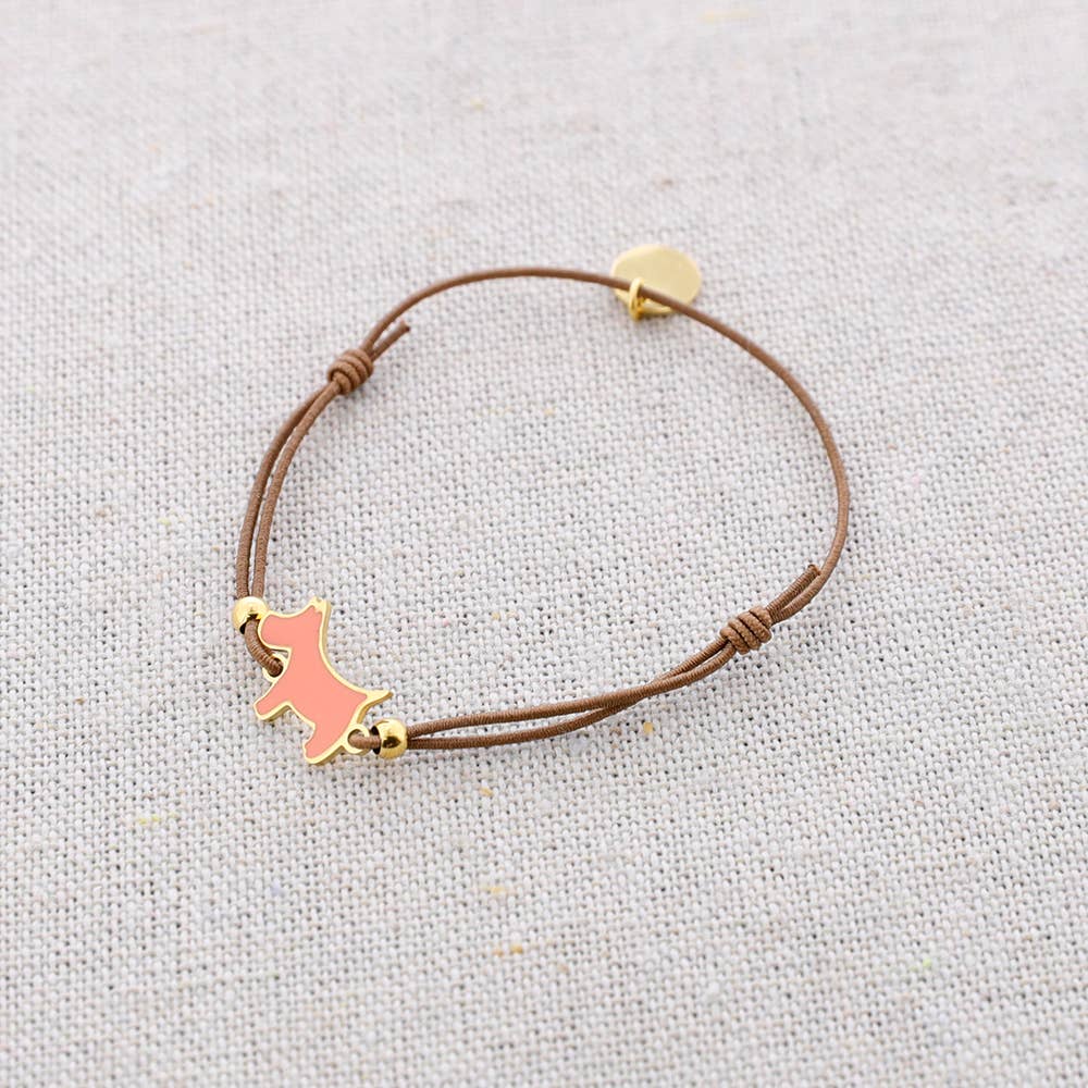 red Perrito Enamel Elastic Steel Bracelet for wholesale on Faire3