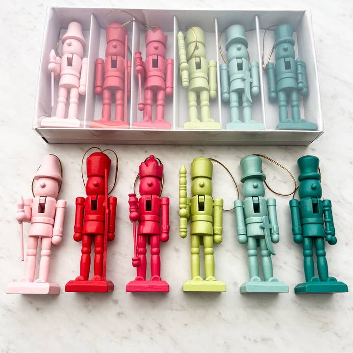 Trim & Twine - Wholesale Holiday Nutcracker - Colorful Nutcrackers - Set of 6