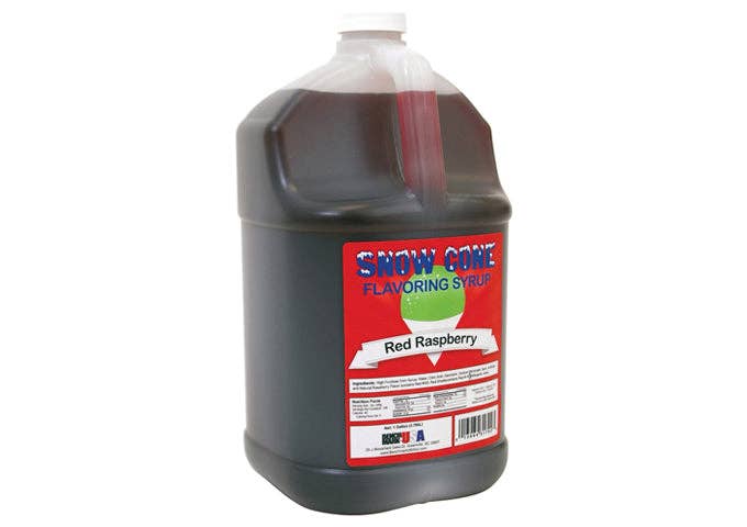 EcoQuality - Wholesale Flavored Syrup - Shaved Ice Snow Cone Syrup 1/2/3/4 Gallon Red Raspberry