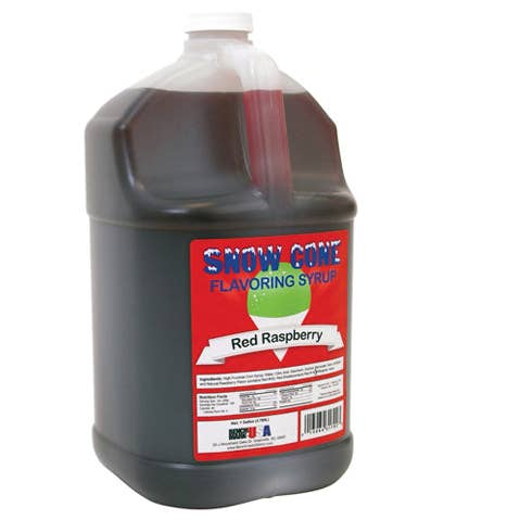 Shaved Ice Snow Cone Syrup 1/2/3/4 Gallon Red Raspberry for wholesale by EcoQuality