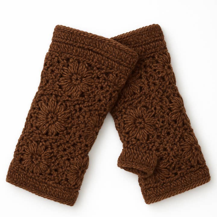 Nirvanna Designs, Inc. - Wholesale Hand Warmer - Flower Crochet Fingerless Gloves5