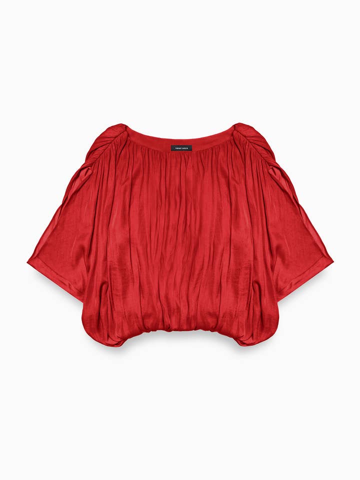 Naked Zebra - Wholesale Blouse - Women's - Grecian Drape Bubble Blouse